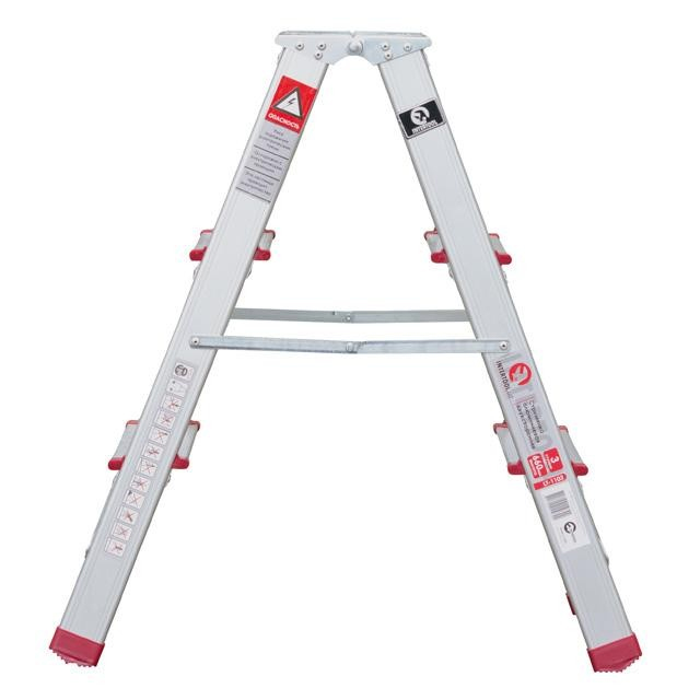Драбина алюмінієва двостороння 3 сходинки INTERTOOL - фото 2