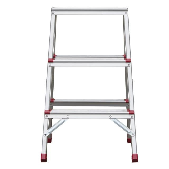 Драбина алюмінієва двостороння 3 сходинки INTERTOOL - фото 3