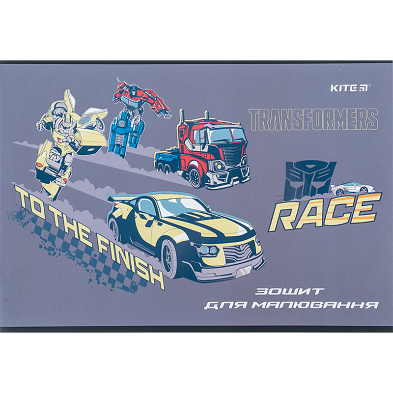 Тетрадь для рисования, 12 л., скоба, софт тач + УФ лак, «Transformers» Kite - фото 4