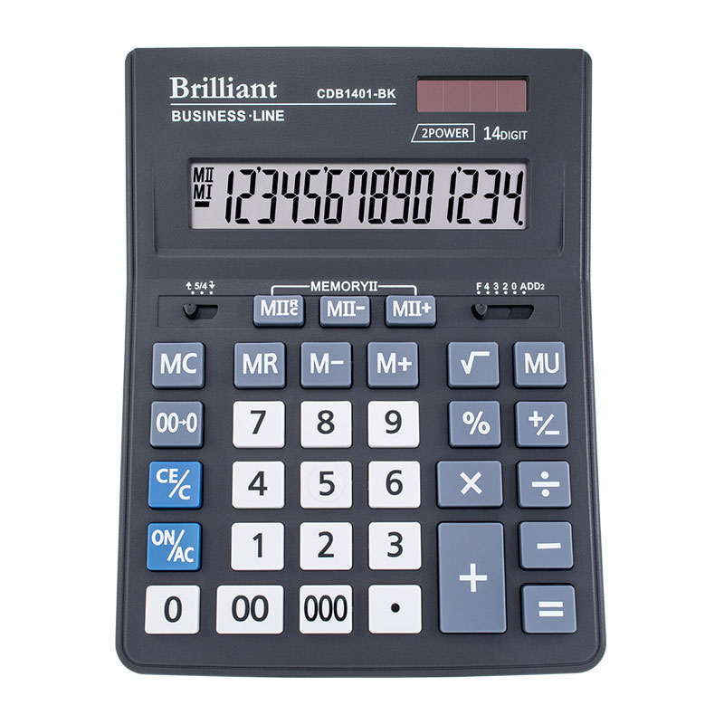 Калькулятор CDB1401-BK, 14 разрядов, 205х155х35мм., черн. Brilliant - фото 1