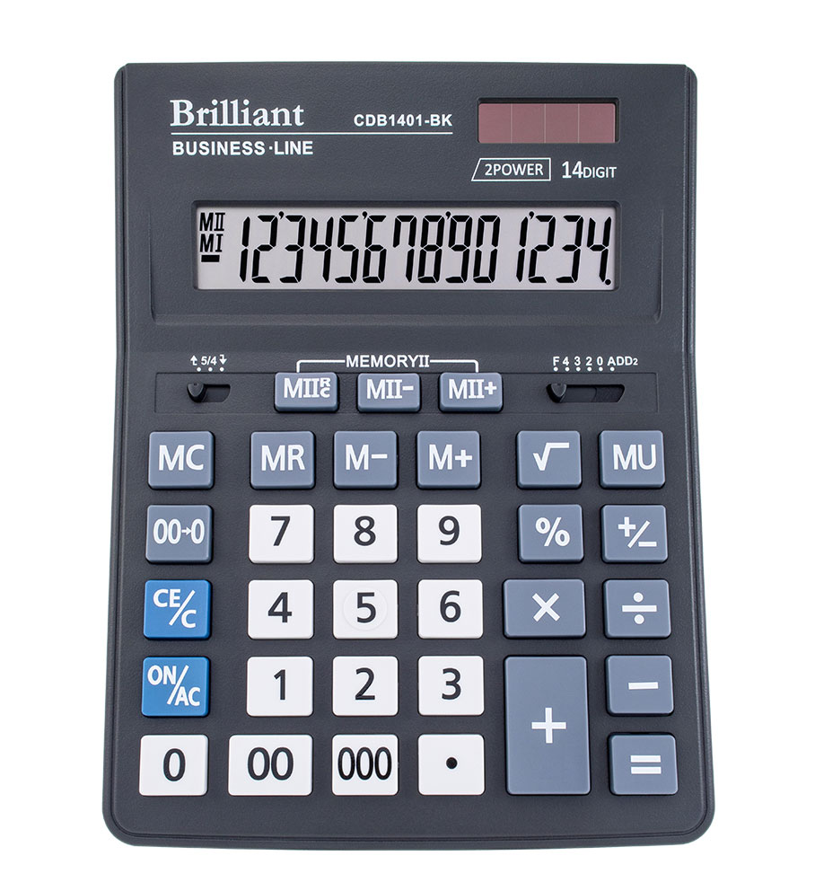 Калькулятор CDB1401-BK, 14 разрядов, 205х155х35мм., черн. Brilliant - фото 2