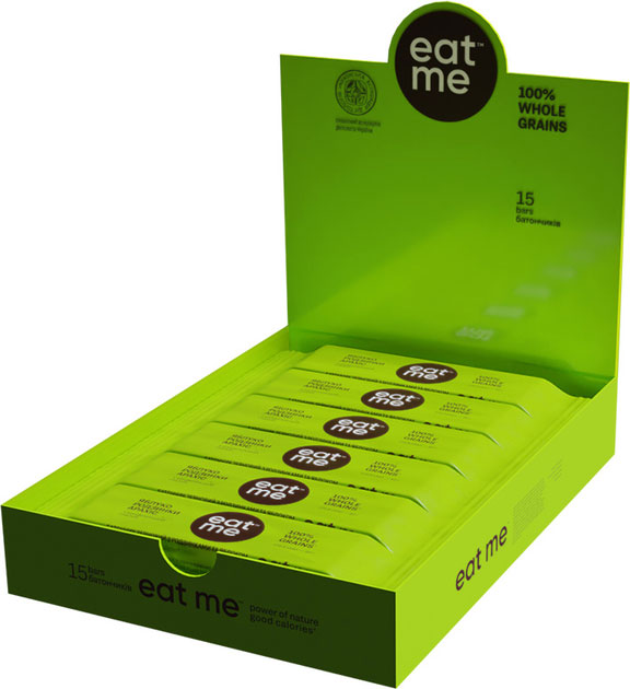 Батончик на натуральной основе EatMe Изюм, яблоко и орехи в шоколаде, 40г.*15шт. EatMe - фото 3