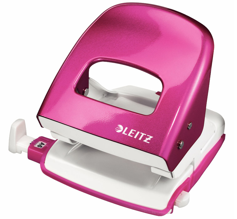 Дырокол на 2 отверстия, до 30 листов Wow, металлический розов. LEITZ - фото 7