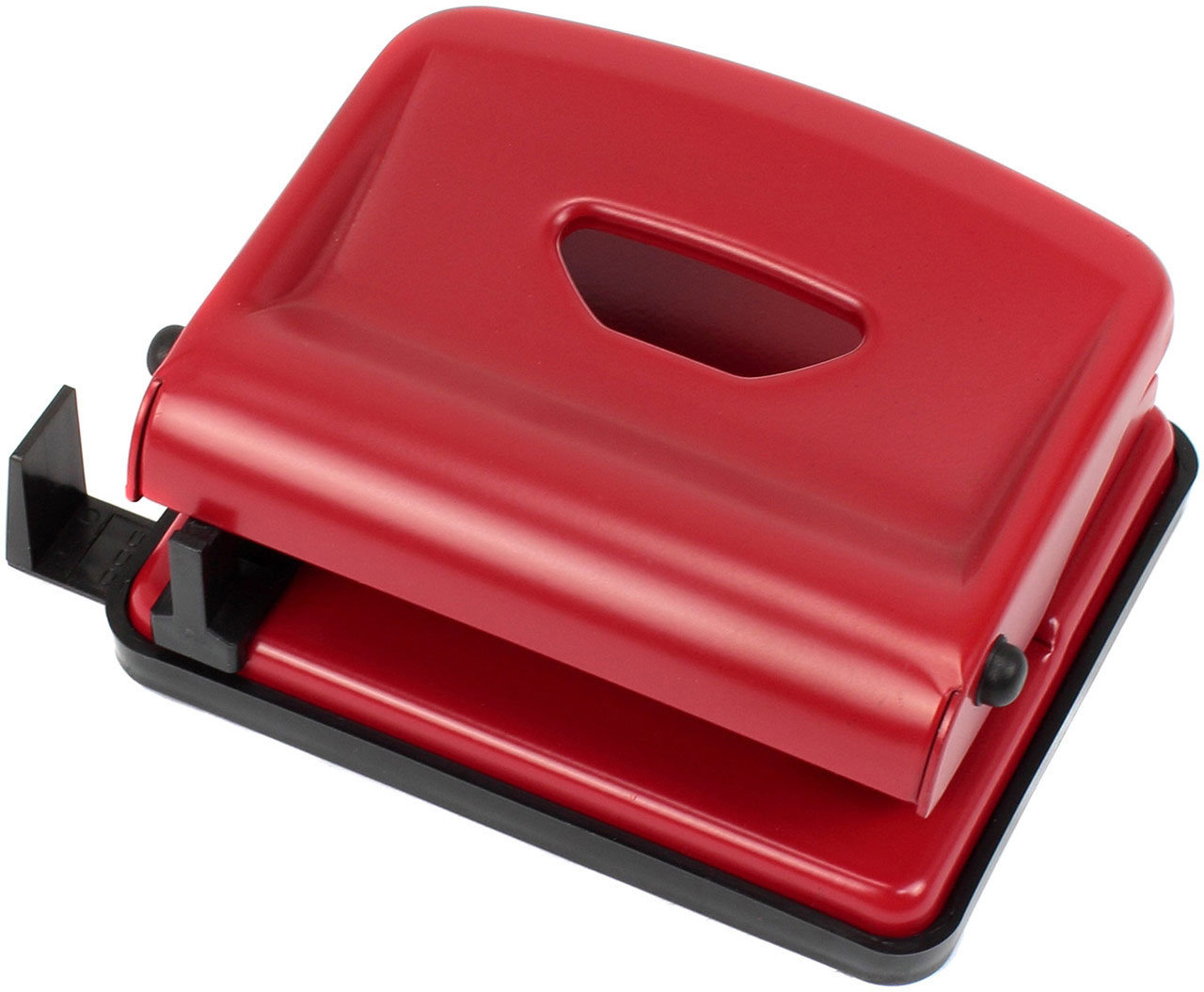 Діркопробивач на 2 отвори, до 25 аркушів (4318), металевий, черв. Scholz - фото 3