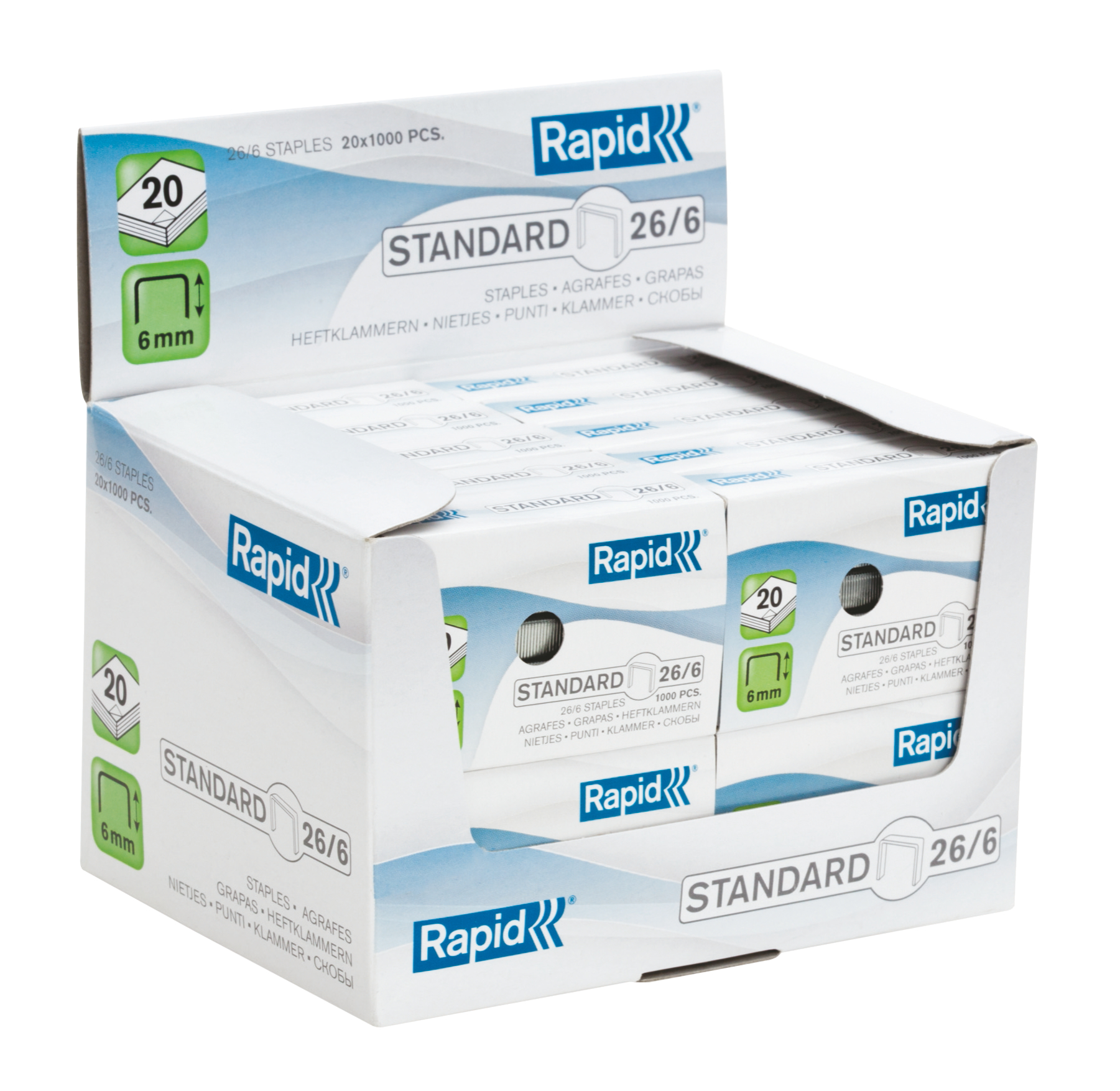 Скобы для степлера 26/6 Standard, 1000шт./уп. Rapid - фото 4