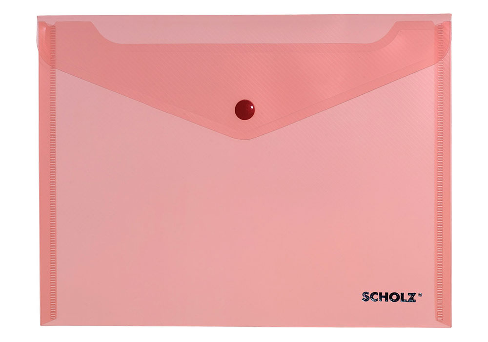 Папка-конверт на кнопці В5+ (210*285мм.), прозора, товщина 180мкм., асорті Scholz - фото 2