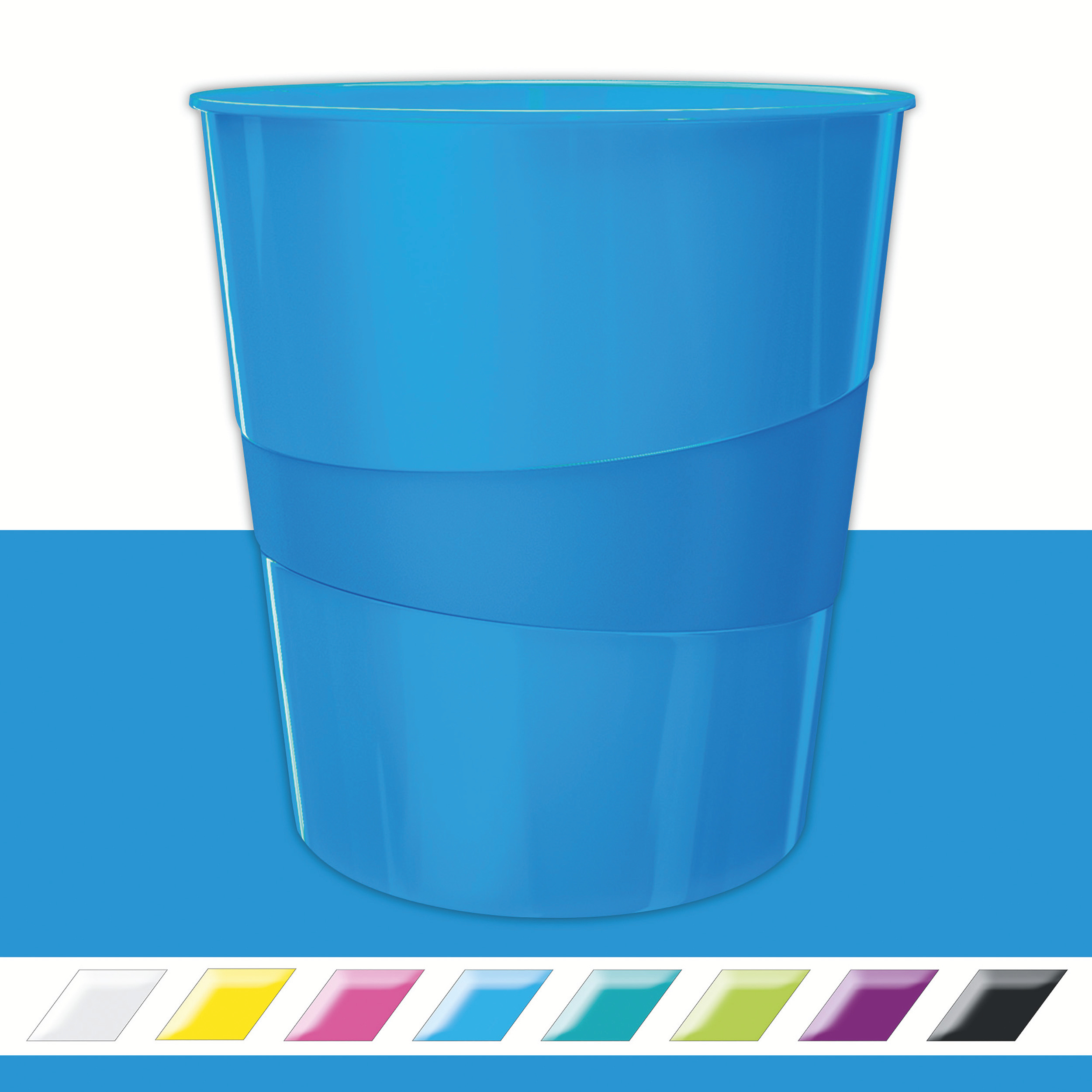 Корзина для паперів Wow 15л, пластик, син. LEITZ - фото 4