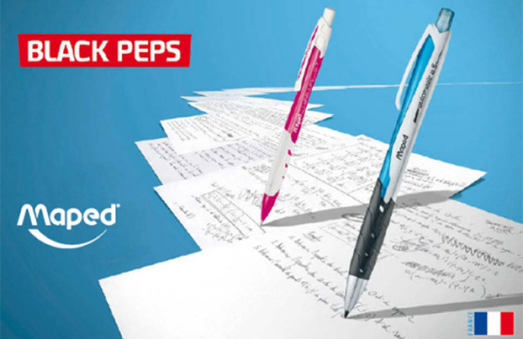 Карандаш автоматический 0,7мм. BLACK PEPS Automatic, пластиковий корпус с резиновым грипом, син. Maped - фото 1