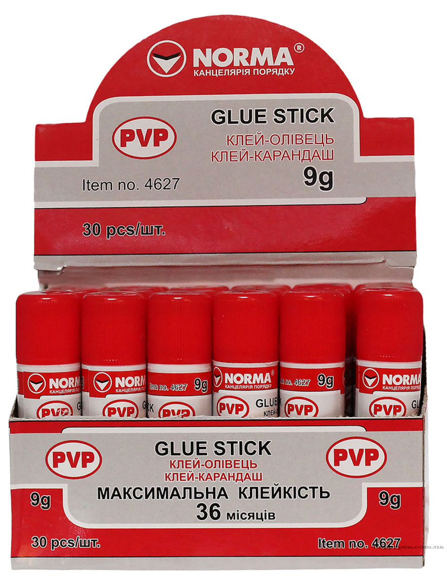 Клей-карандаш PVP, 9г. NORMA - фото 1