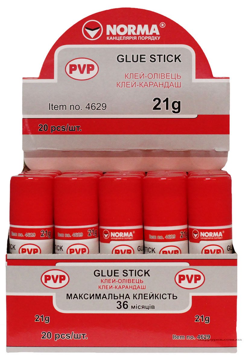 Клей-олівець PVP, 21г. NORMA - фото 1