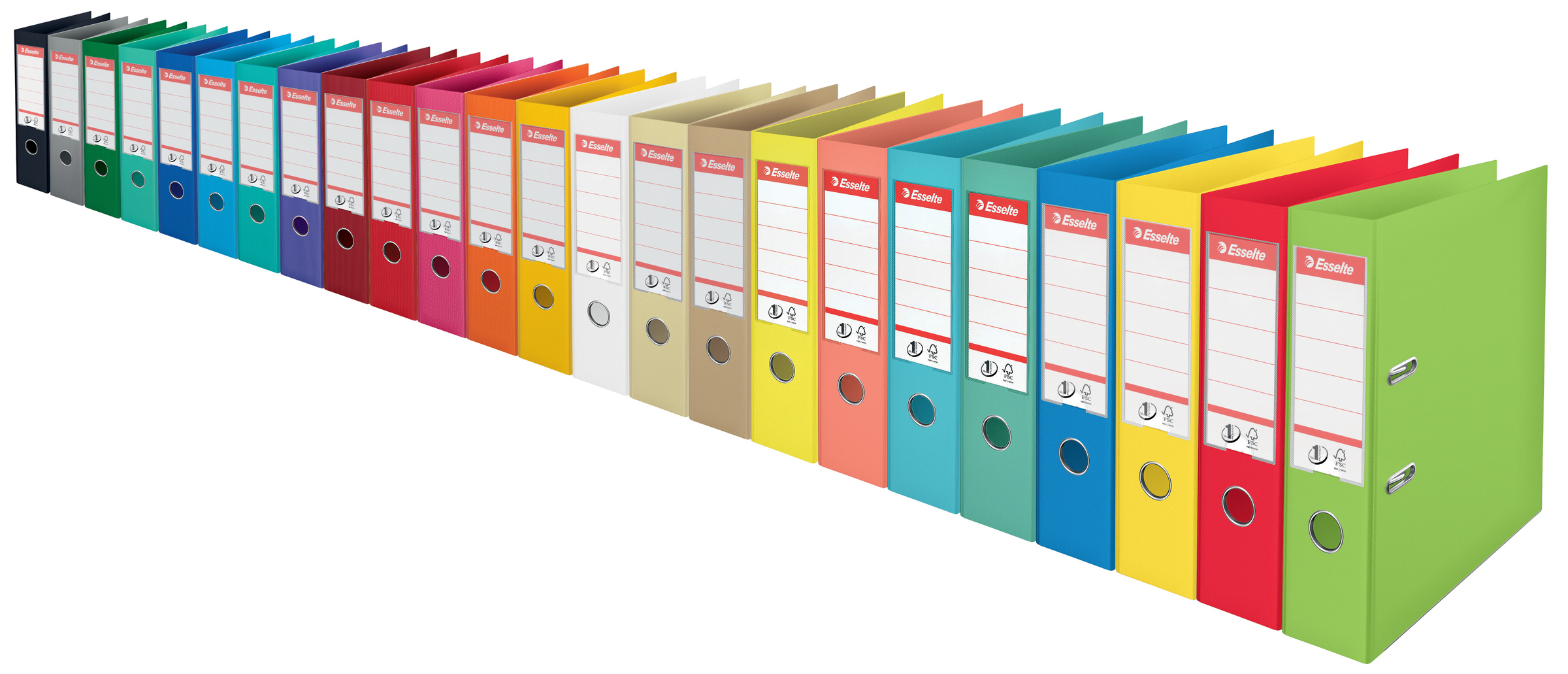 Регистратор горизонтальный (банковский формат) А4, 7,5см. (PP) No.1 Power, зелен. Esselte - фото 4