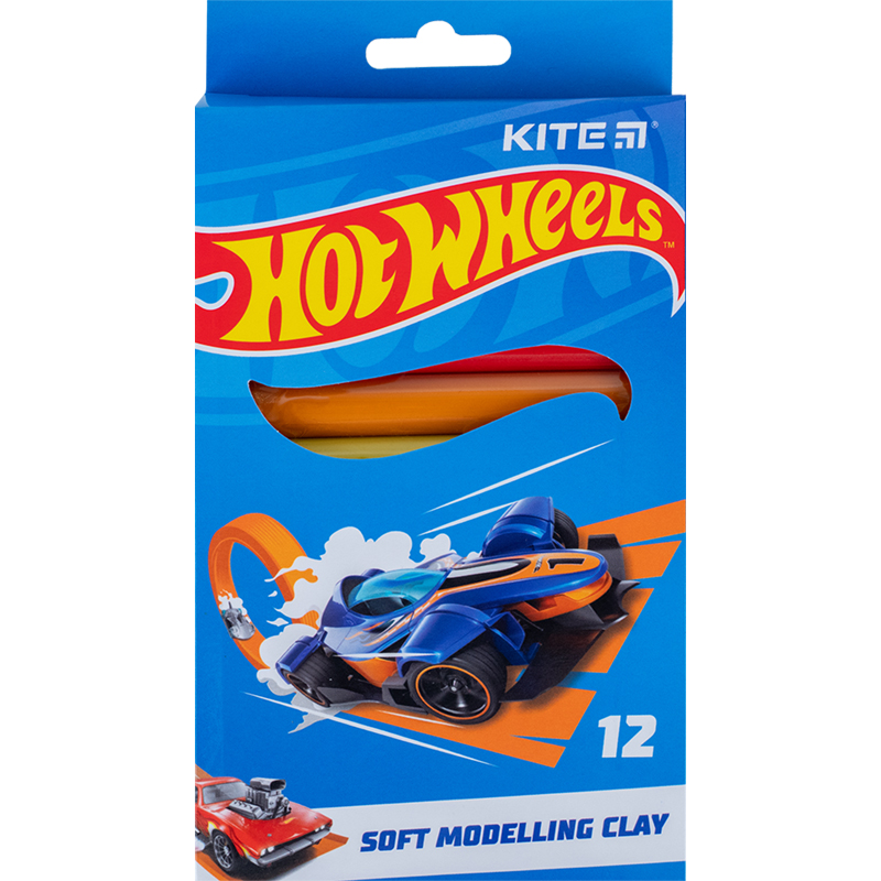 Пластилін восковий, 12 кольорів, 200 г. «Hot Wheels» Kite - фото 2