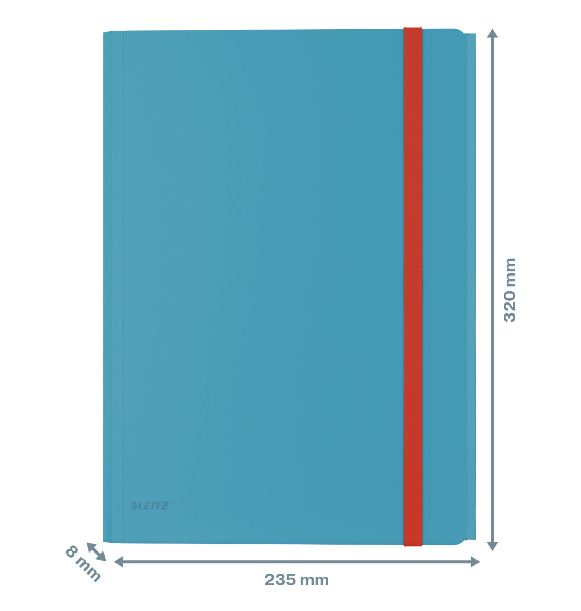 Папка на гумках Leitz Cosy, A4, PP, до150 арк., з 3 клапанами, син. LEITZ - фото 4