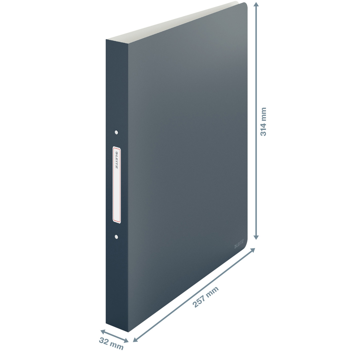 Папка А4, 25см., 2кільця, Leitz Cosy, сірий LEITZ - фото 5