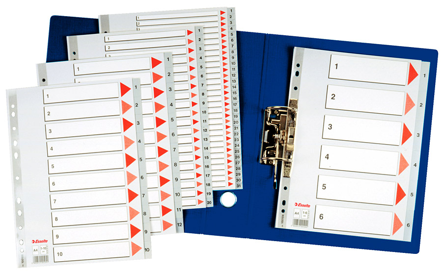 Розділювач сторінок цифровий 1-31, пластик. Esselte - фото 3