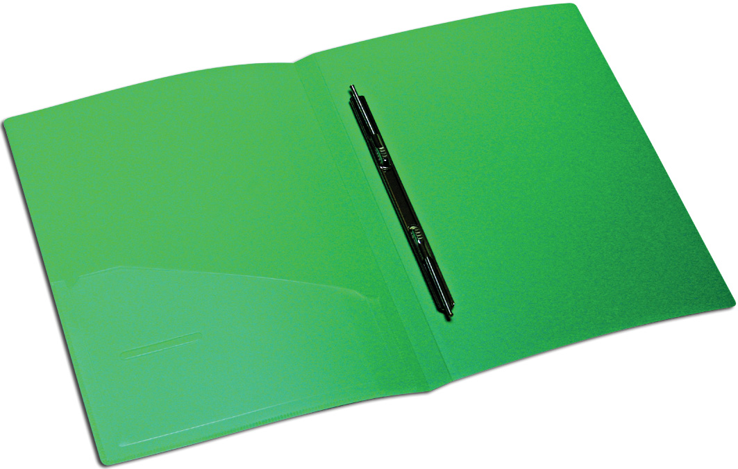 Папка зі швидкозшивачем та бічною кишенею 20мм., пластик, зелен. NORMA - фото 2