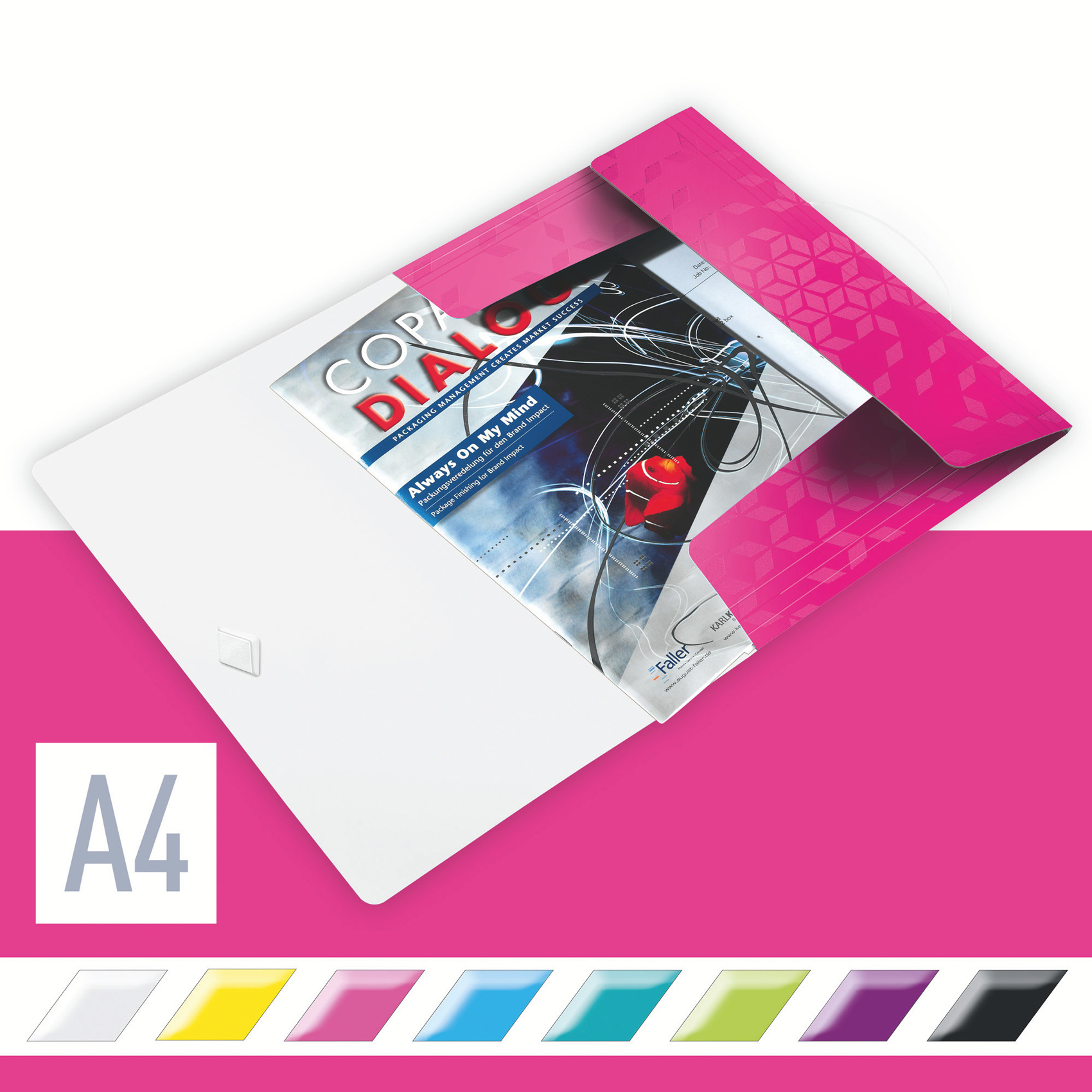 Папка на резинках Wow А4, 30мм., до 150л., пластик, метал. розов. LEITZ - фото 3