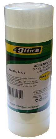 Клейка стрічка 18мм.*30м., прозор. 4Office - фото 3