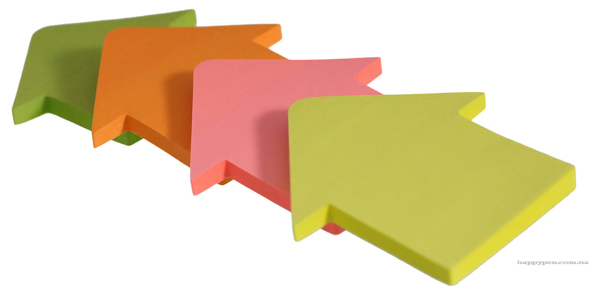 Блок бумаги с клейким слоем Стрелка, 69*65мм.*50 листов, неон., ассорт. Scholz - фото 3