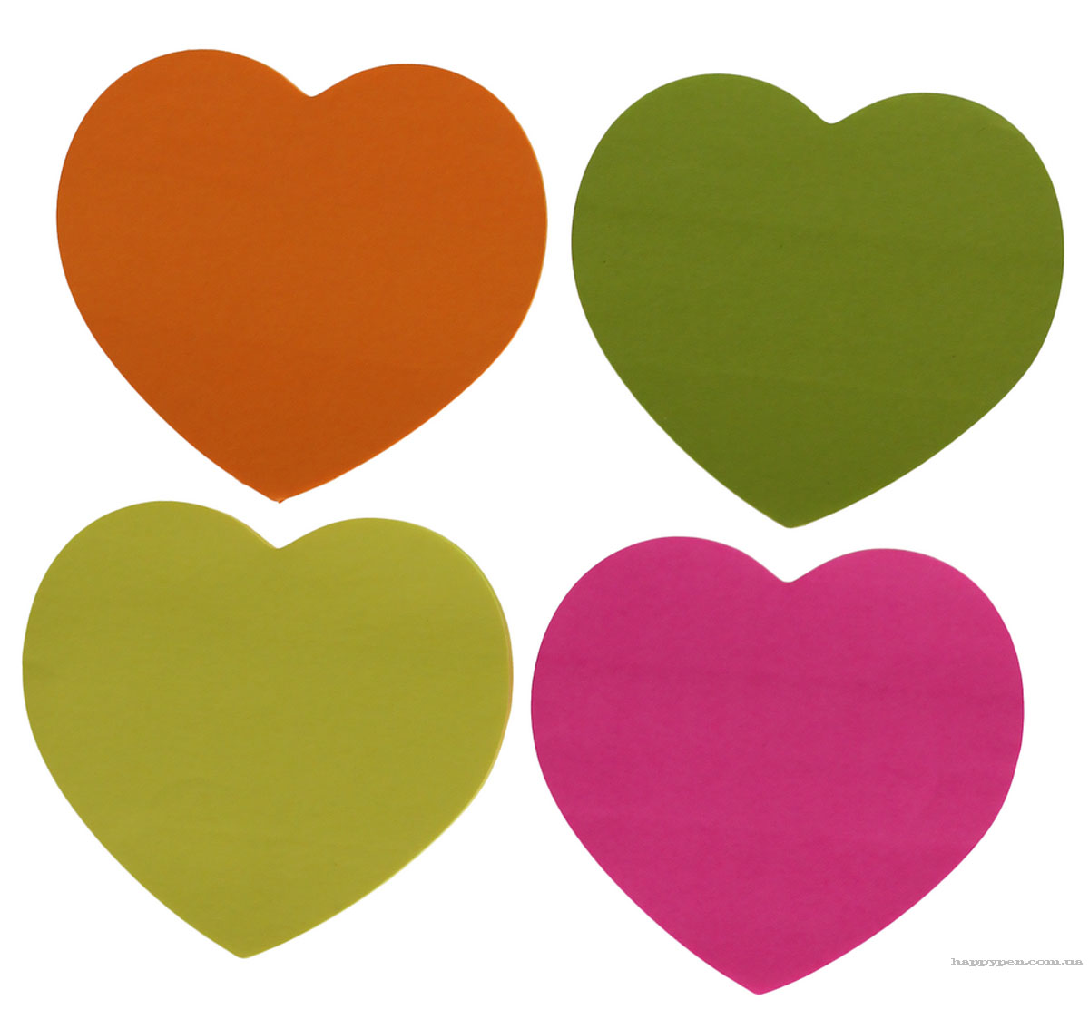 Блок бумаги с клейким слоем Сердце, 73*67мм.*50 листов, неон., ассорт. Scholz - фото 3