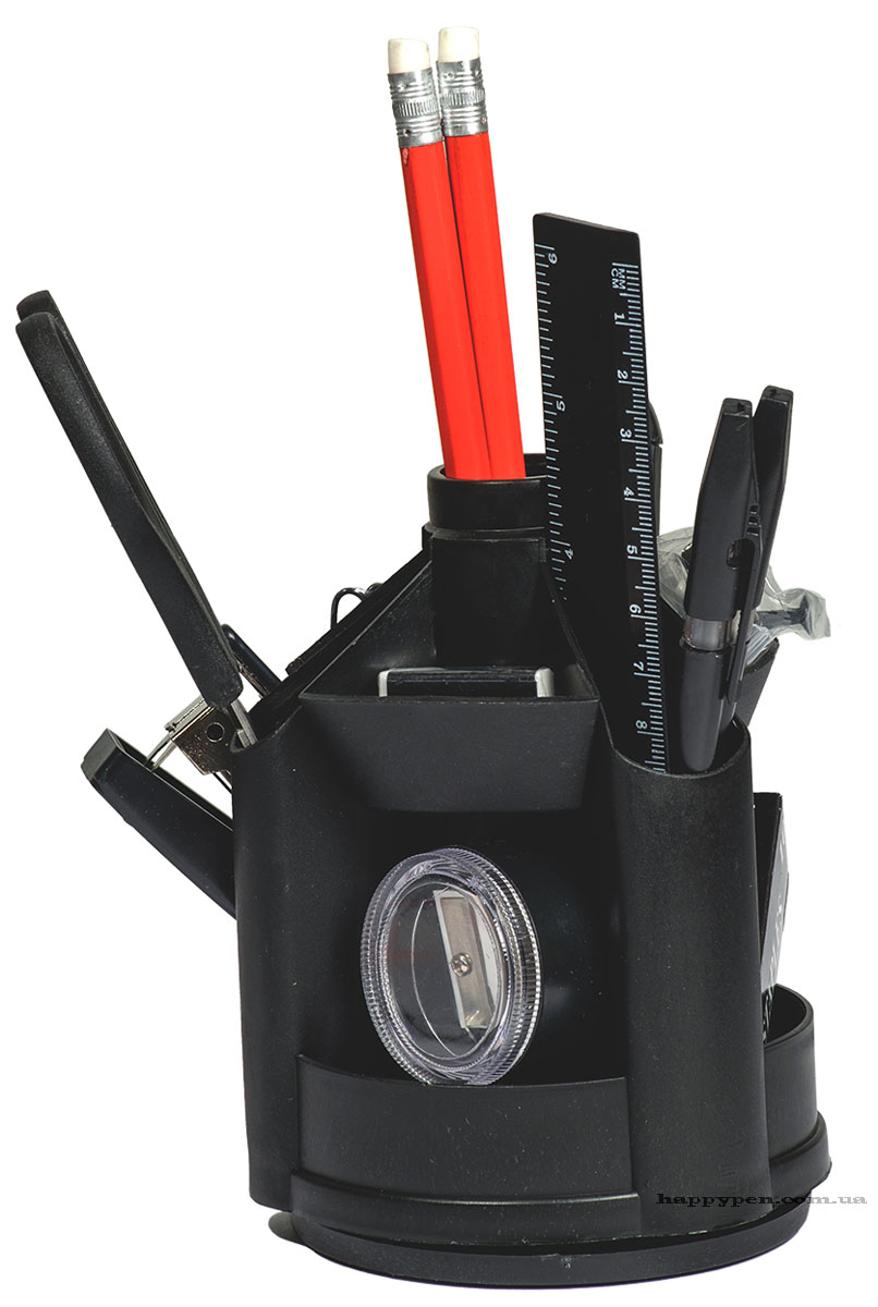 Набор настольный пластиковый 14 предметов черн. NORMA - фото 2