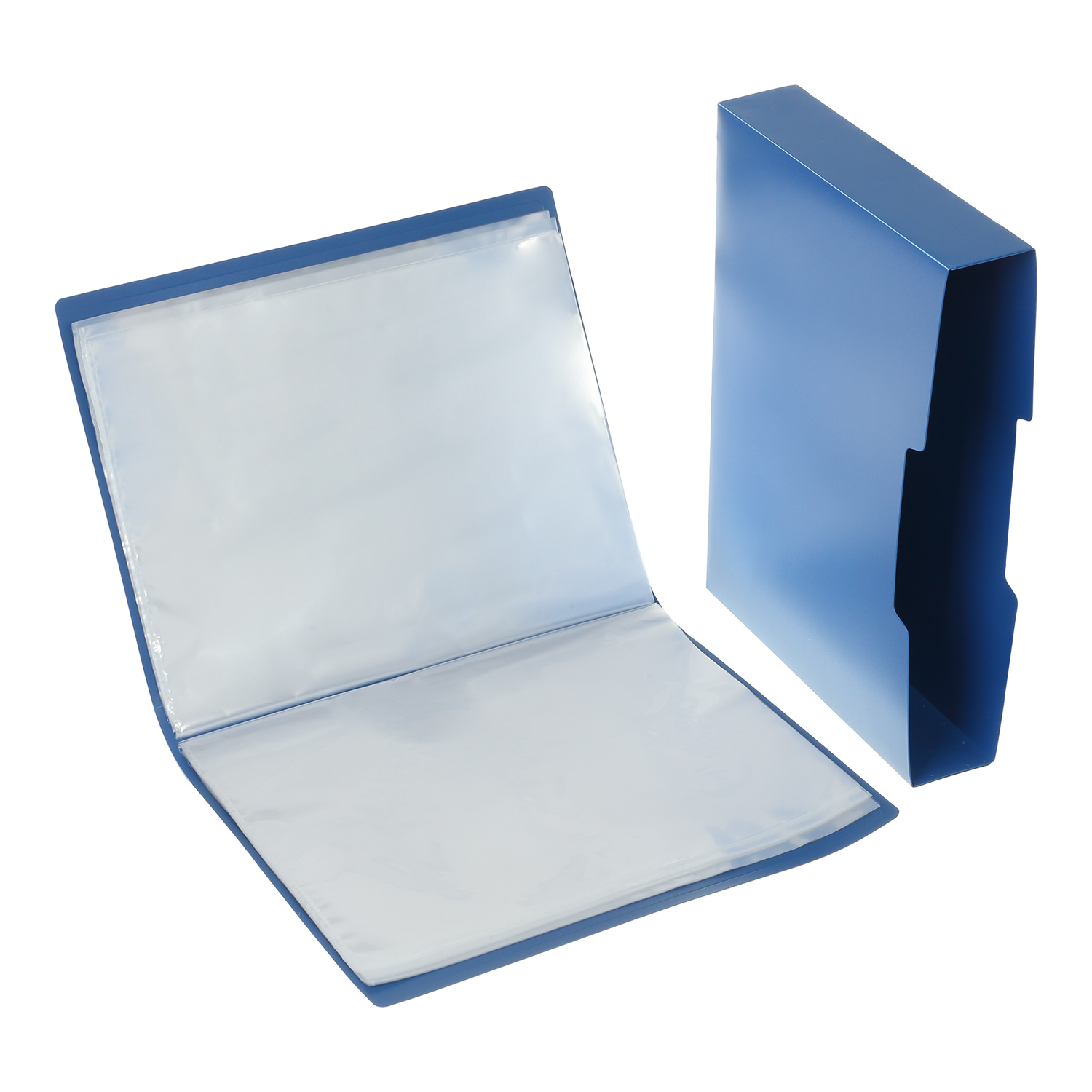 Папка на 80 файлами в коробці, син. BuroMax - фото 2