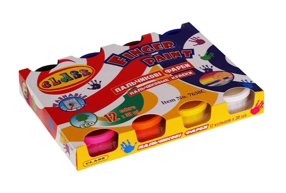 Краски пальчиковые 12цв. по 30мл. (360мл.) CLASS - фото 2