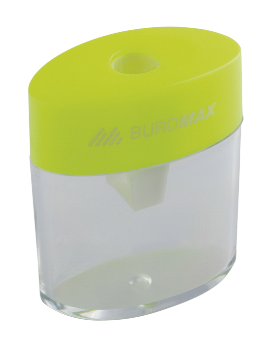 Точилка з контейнером, пластикова, овальна, асорті BuroMax - фото 4