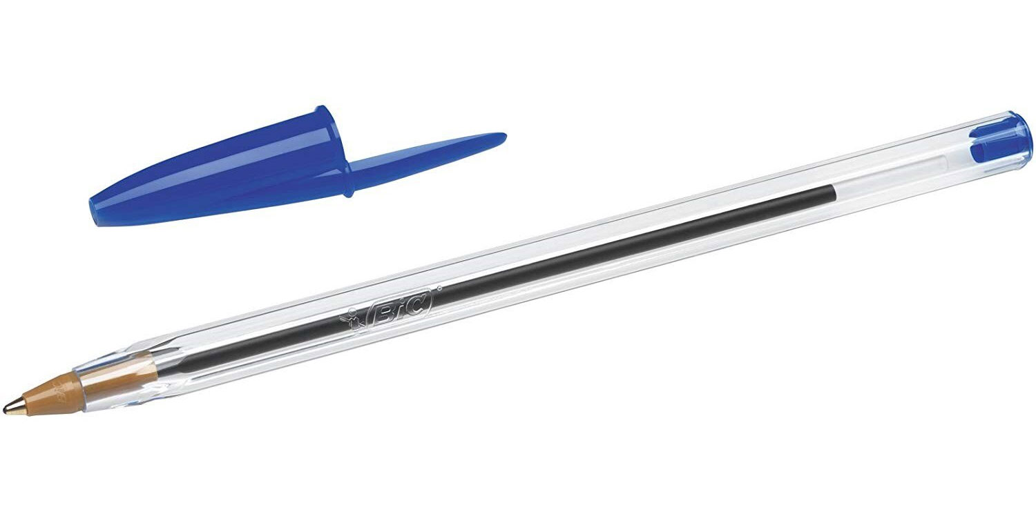 Ручка шариковая Cristal, корпус прозр., стержень син. Bic - фото 4