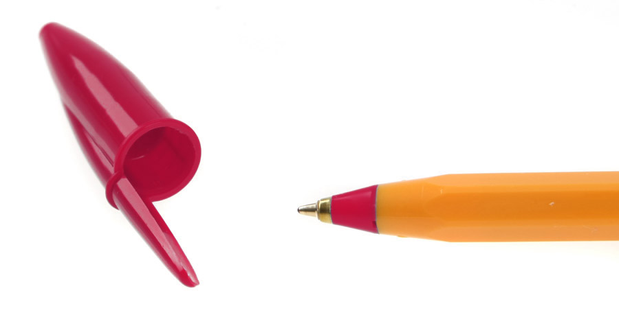 Ручка шариковая Orange, корпус оранж., стержень красн. Bic - фото 4