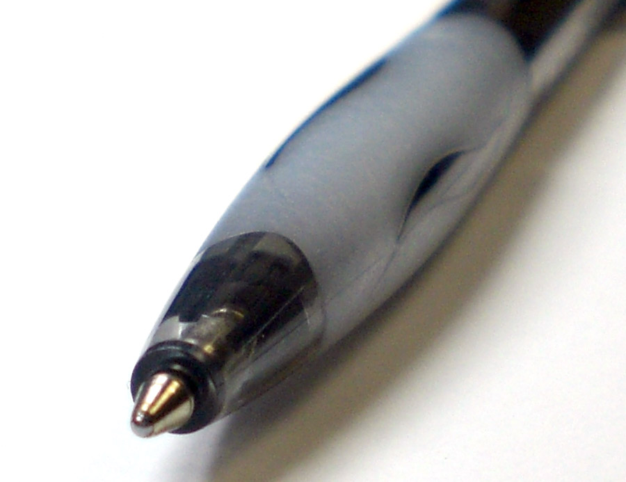 Ручка шариковая автоматическая ATLANTIS, корпус прозр, стержень син. Bic - фото 3