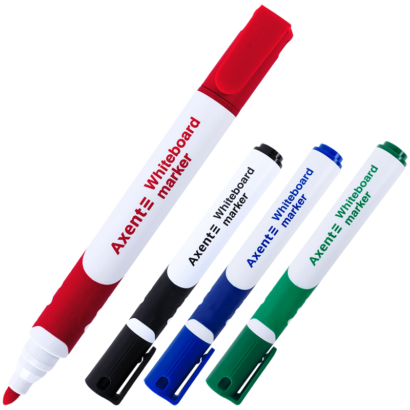 Маркер для досок Whiteboard Comfort Grip 2552-A, круглое острие 2мм., набор 4 цв. Axent - фото 2