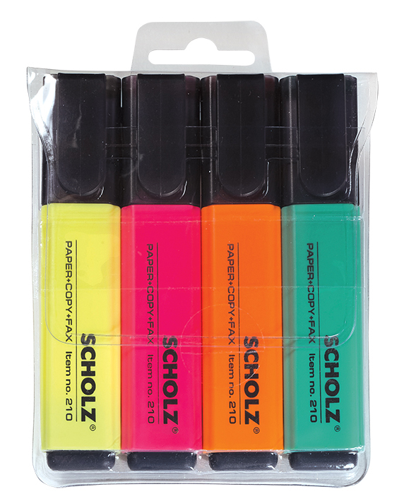 Маркер текстовий 210, 1-5мм., набір 4шт./уп. Scholz - фото 3