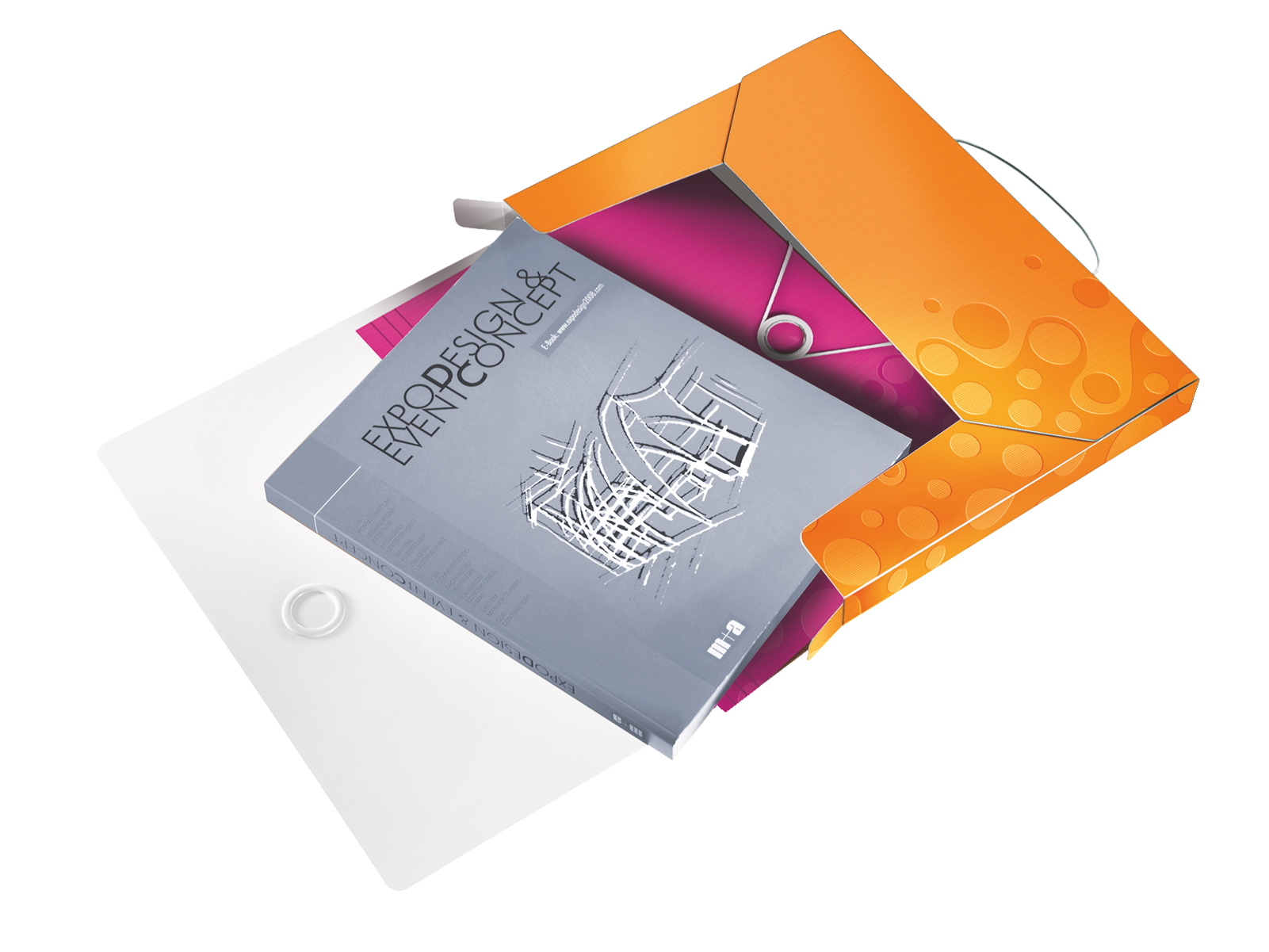 Папка-бокс на резинках Wow А4, 30мм., до 250л., пластик, метал. оранж. LEITZ - фото 2