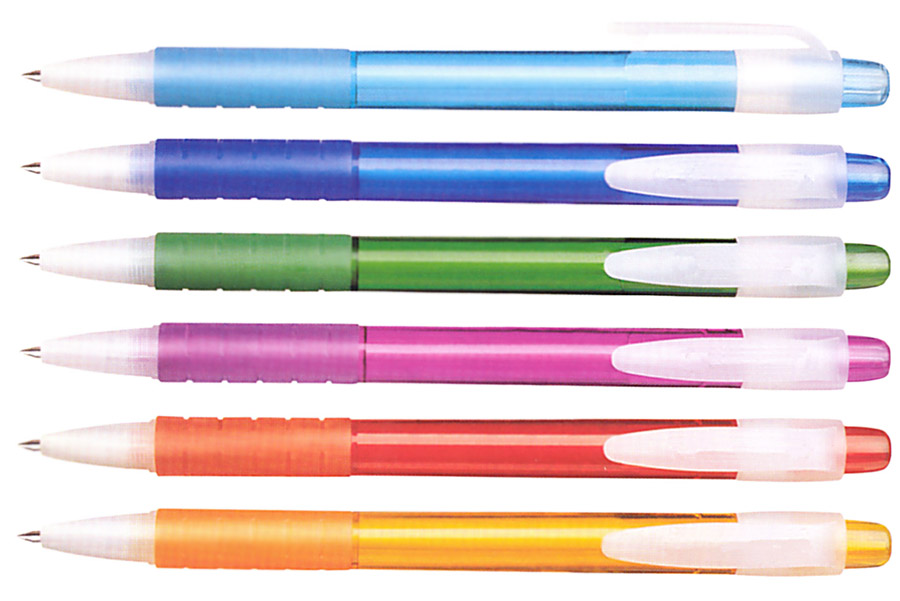 Ручка шариковая автоматическая ВМ.8200, корпус ассорт., стержень син. BuroMax - фото 1