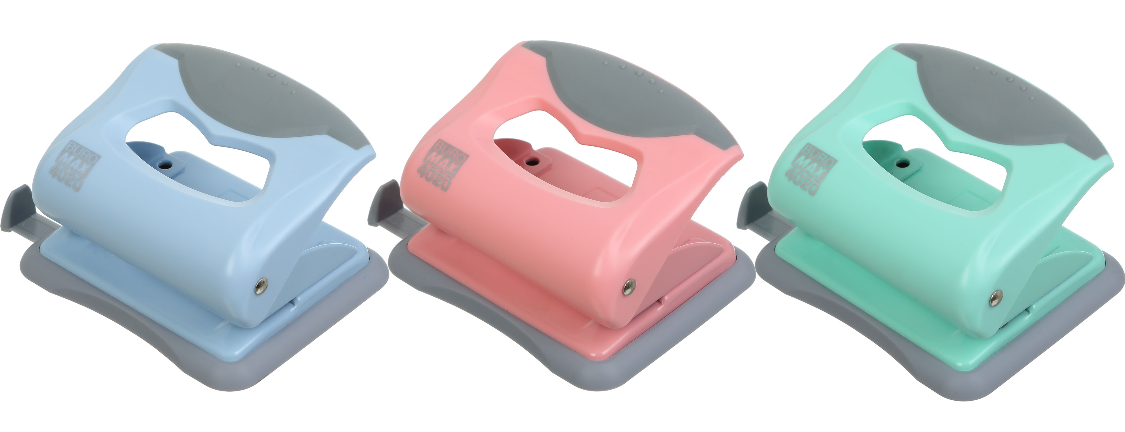 Дырокол на 2 отверстия, до 20 листов PASTEL, BM.4020, розов. BuroMax - фото 2