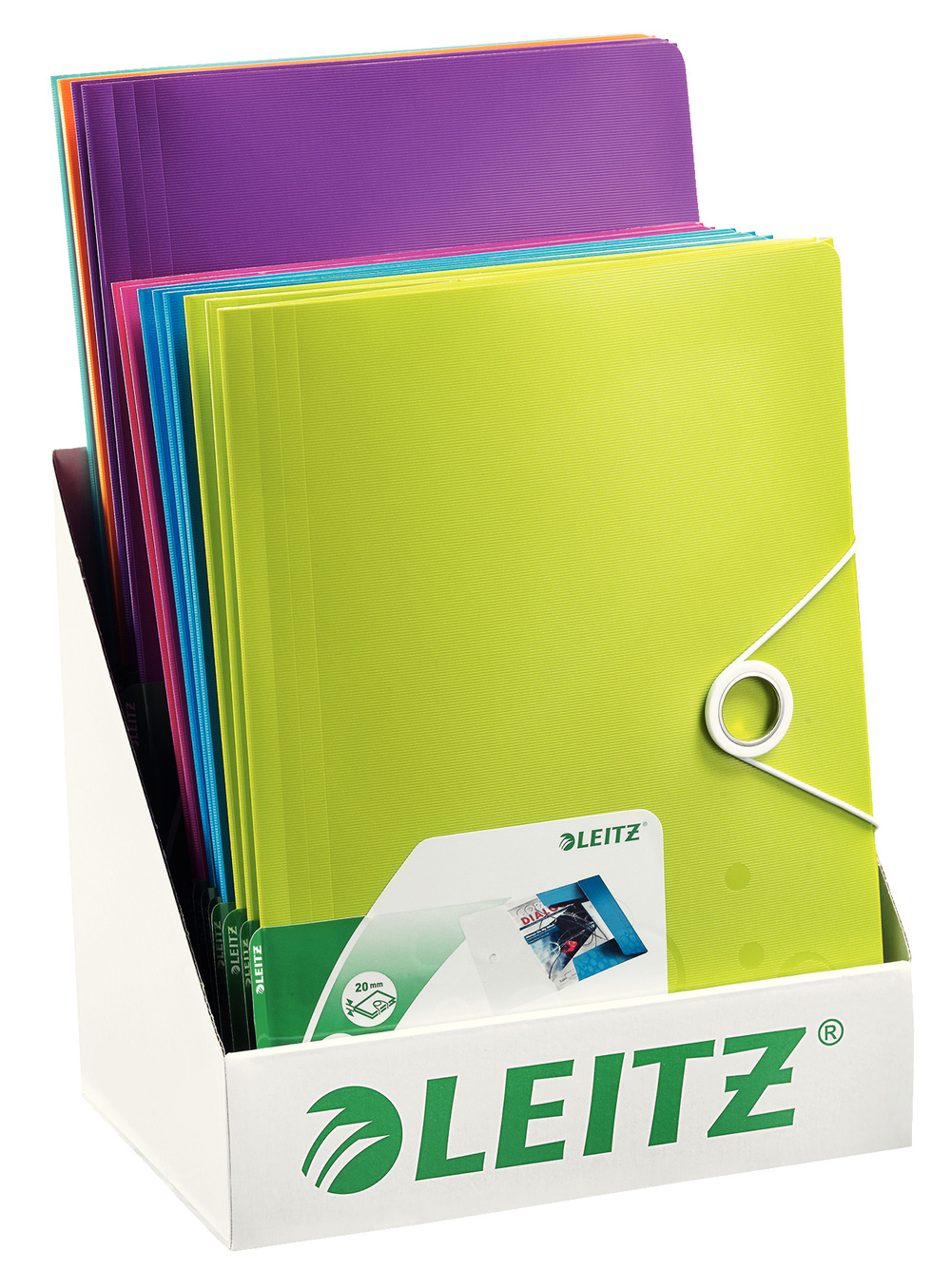 Папка на резинках Wow А4, 30мм., до 150л., пластик, метал. черничный LEITZ - фото 4