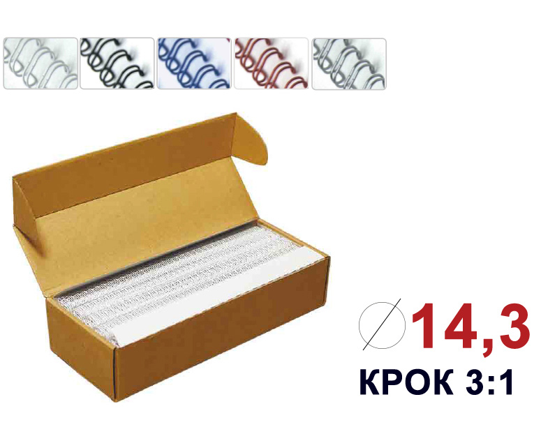 Пружины метал. 14,3 мм.; 3:1, 100шт./уп., бел. D&Art - фото 2