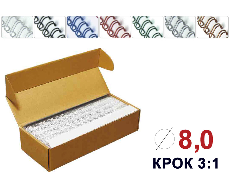 Пружини метал. 8 мм.; 3:1, 100шт/уп., срібл. D&Art - фото 2