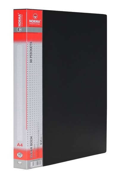 Папка на 60 файлів, товщина 650мкм., чорн. NORMA - фото 2