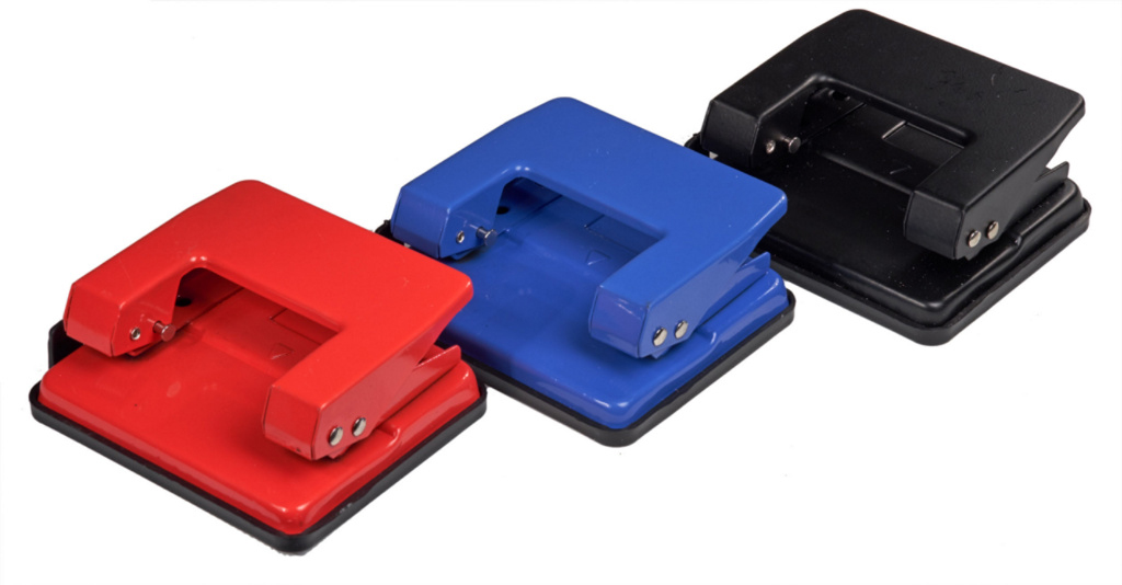 Дырокол на 2 отверстия, до 15 листов (4-301), металлический, ассорт. 4Office - фото 2