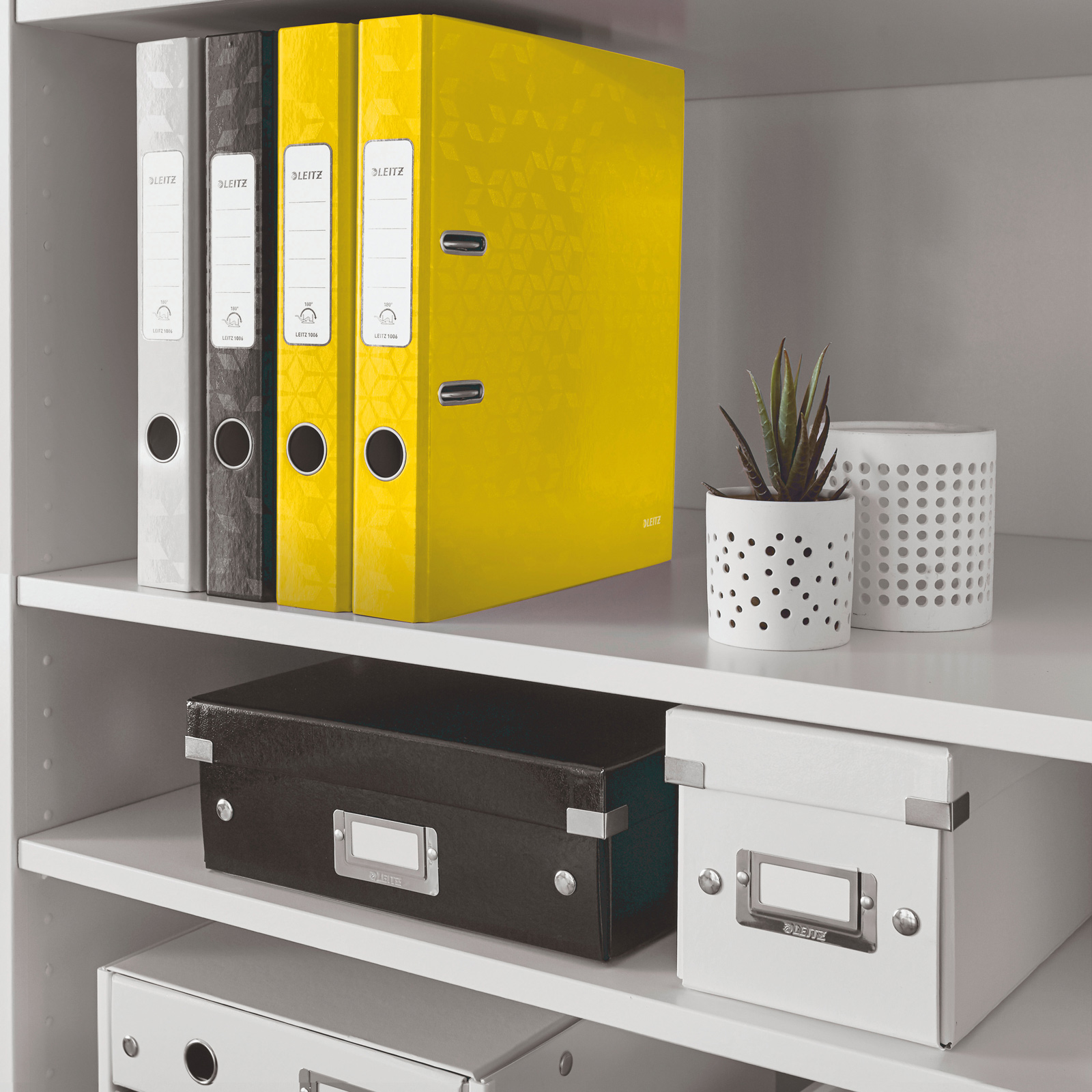 Регистратор 5см. А4 (PP) Wow, метал.  желт. LEITZ - фото 3