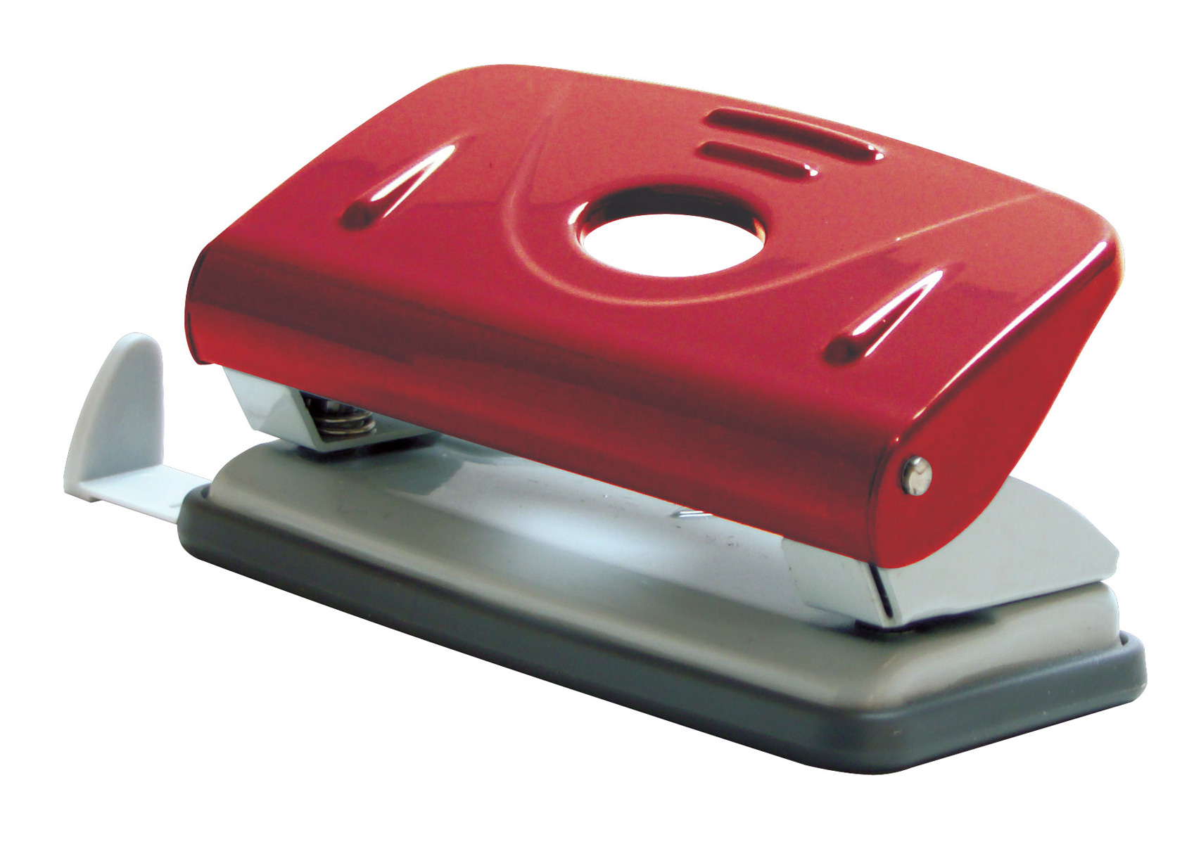 Дырокол на 2 отверстия, до 10 листов (4344), металлический, красн. NORMA - фото 3