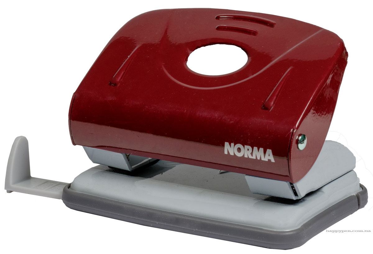 Діркопробивач на 2 отвори, до 20 аркушів (4345), металевий, черв. NORMA - фото 3