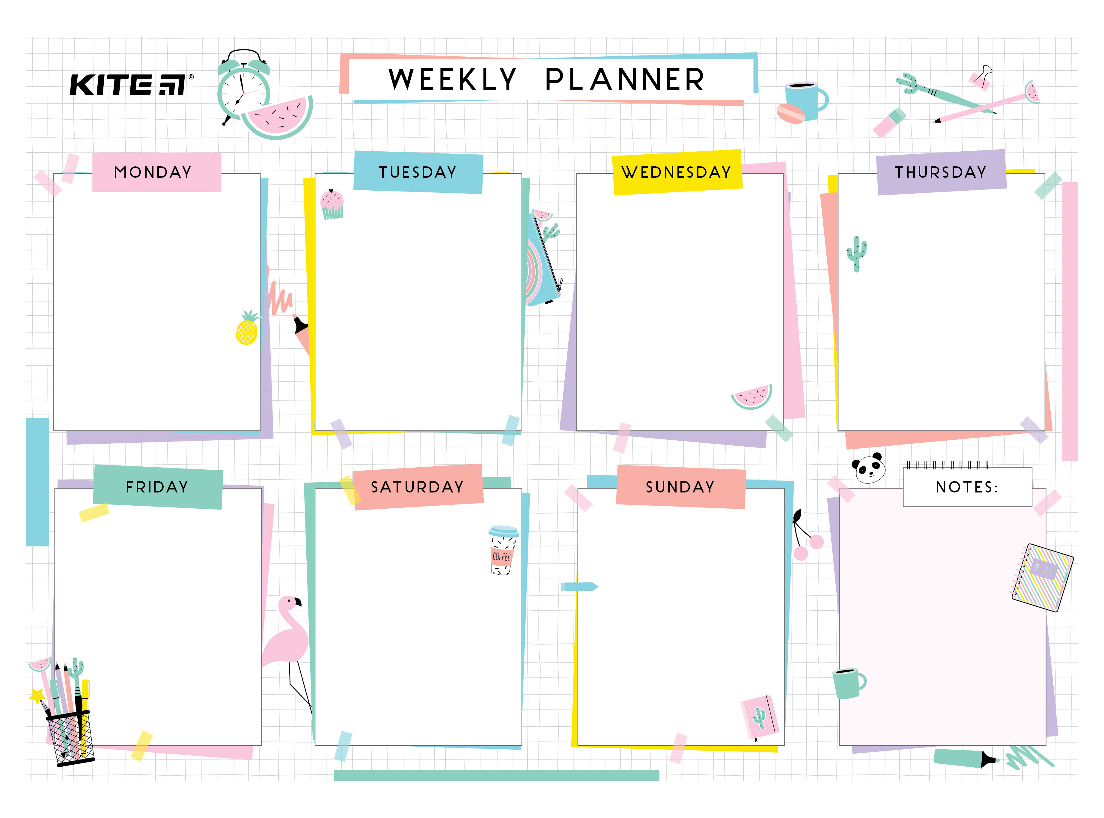 Планер настінний на тиждень,  А4, Lady Kite - фото 4