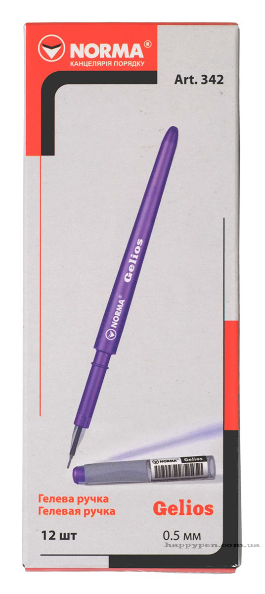 Гельова ручка Gelios, корпус фиолет., ст. фіолет. NORMA - фото 4