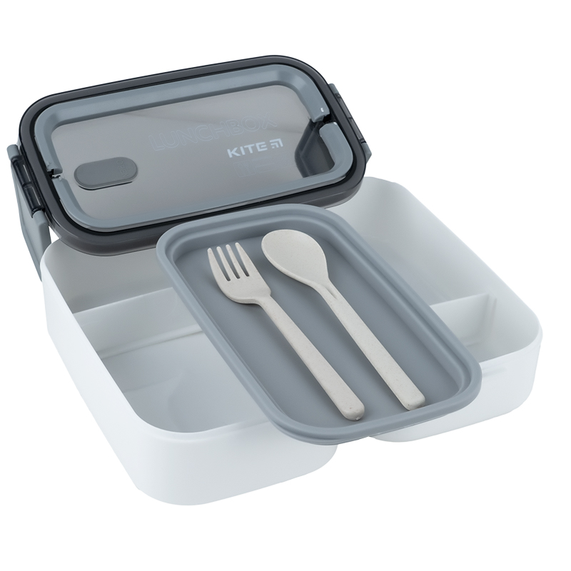 Ланчбокс двойной с наполнением 1400 мл, белый Kite - фото 4