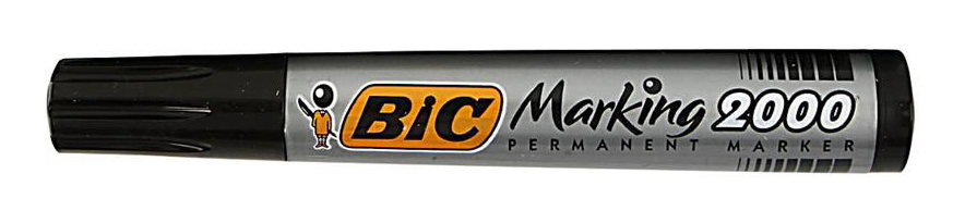 Маркер перманентный 2000,  круглое острие 2,5мм., черн. Bic - фото 3