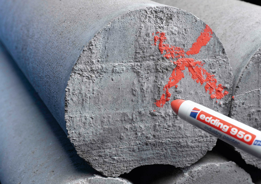 Маркер для промислової графіки 950, круглий наконечник 10мм., біл. Edding - фото 2