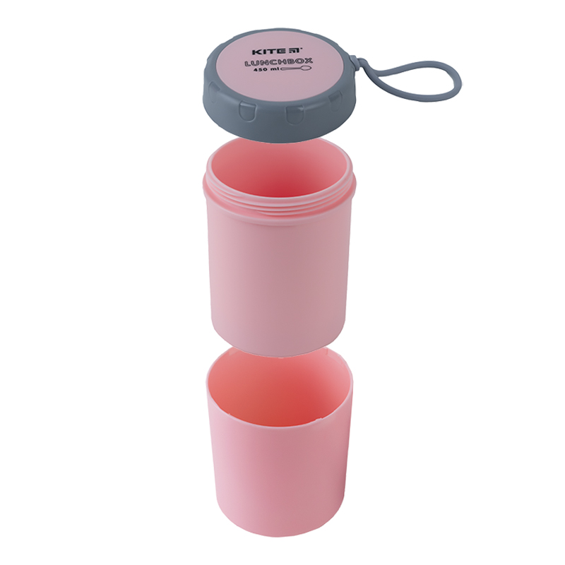 Ланчбокс круглый 450мл, розовый Kite - фото 4